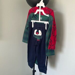 100% COTTON • Three piece (2 long sleeve onesie and long pants) winter set